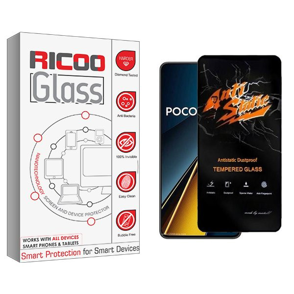 محافظ صفحه نمایش ریکو مدل RiC2 Antistatic مناسب برای گوشی موبایل شیائومی Poco X6 Pro