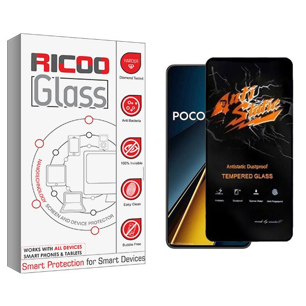 محافظ صفحه نمایش ریکو مدل RiC2 Antistatic مناسب برای گوشی موبایل شیائومی Poco X6 Pro