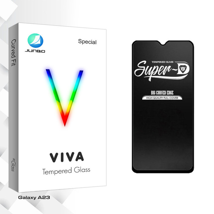 محافظ صفحه نمایش شیشه ای جانبو مدل Viva Glass Super-D مناسب برای گوشی موبایل سامسونگ Galaxy A23