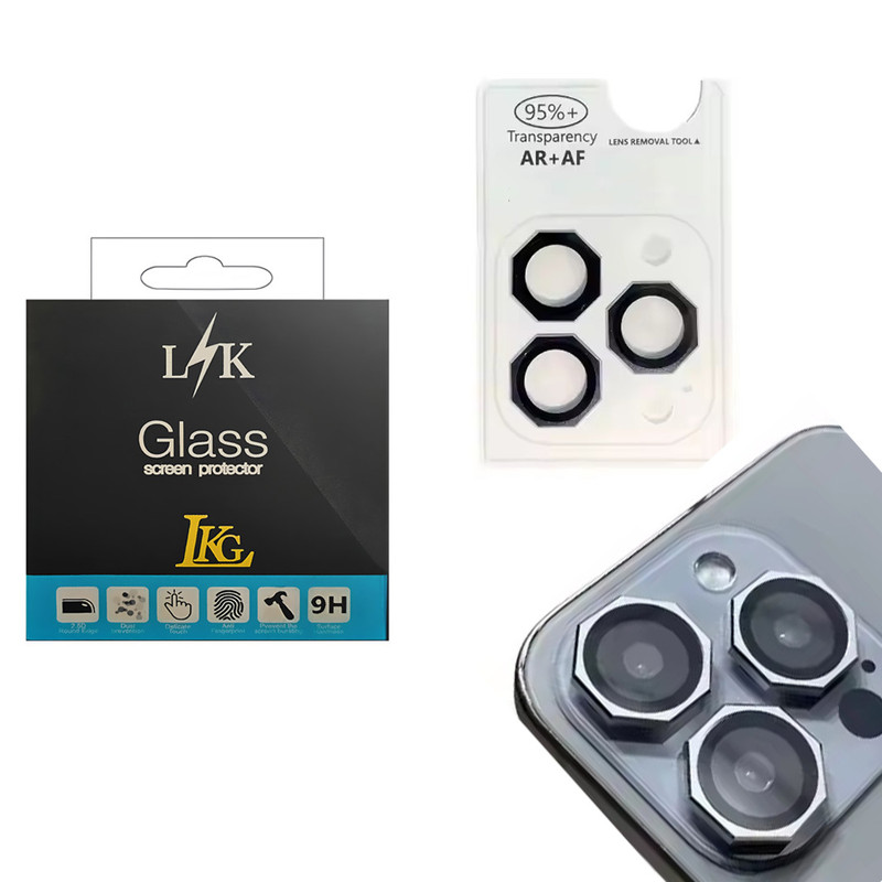 محافظ لنز دوربین ال کا جی مدل هشت ضلعی مناسب برای گوشی موبایل اپل iPhone 16 Pro Max