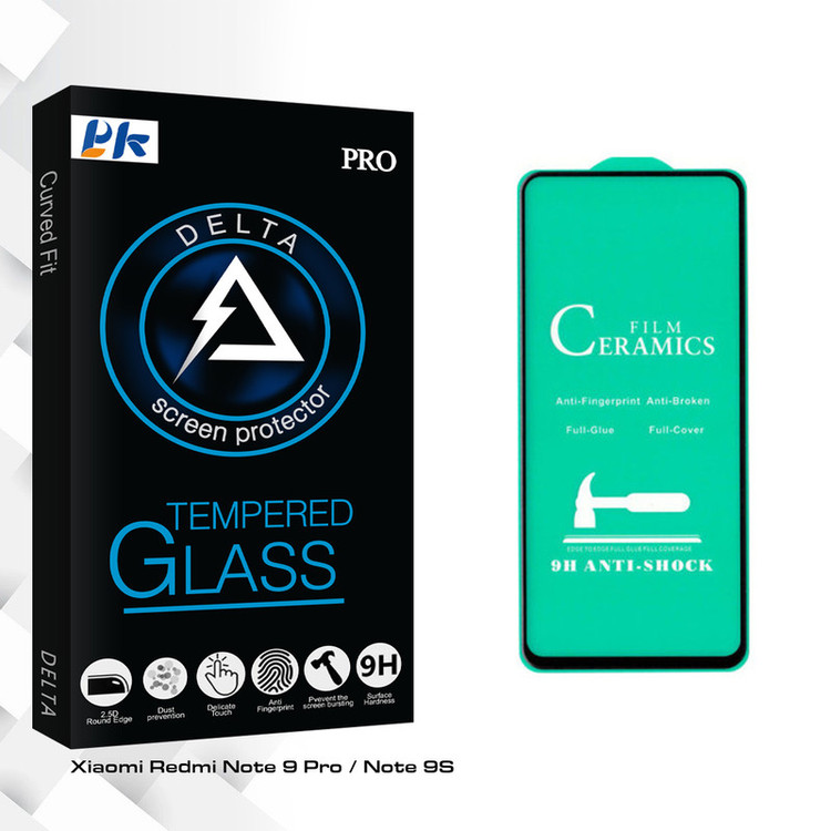 محافظ صفحه نمایش سرامیکی پی کی مدل Delta Glass مناسب برای گوشی موبایل شیائومی Redmi Note 9 Pro / Note 9S