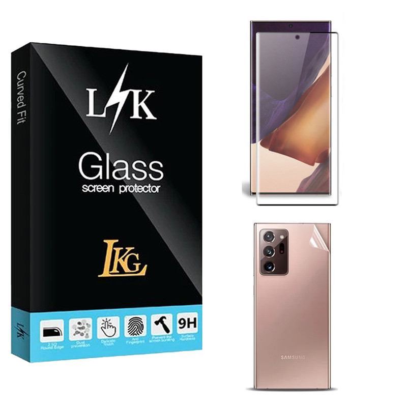 محافظ صفحه نمایش ال کا جی مدل UV مناسب برای گوشی موبایل سامسونگ Galaxy Note 20 Ultra 5G به همراه محافظ پشت گوشی