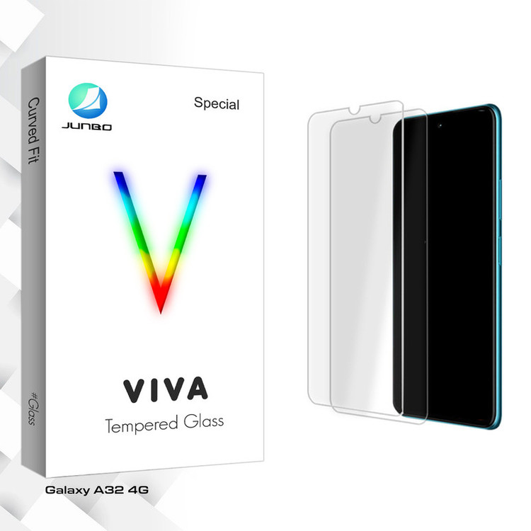محافظ صفحه نمایش شیشه ای جانبو مدل Viva Glass مناسب برای گوشی موبایل سامسونگ Galaxy A32 4G بسته دو عددی
