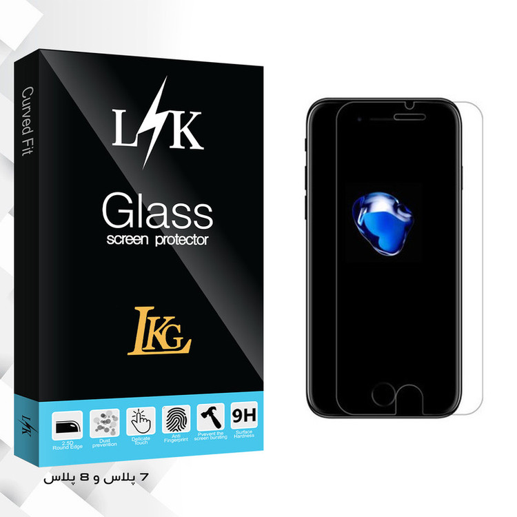محافظ صفحه نمایش ال کا جی مدل LK Glass مناسب برای گوشی موبایل اپل iPhone 7 /8 Plus