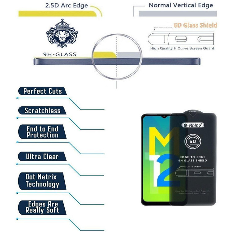 محافظ صفحه نمایش راینو مدل R-FULL مناسب برای گوشی موبایل سامسونگ Galaxy M12