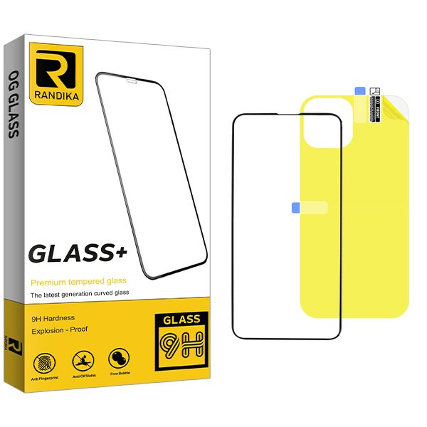 محافظ صفحه نمایش شیشه ای راندیکا مدل RK مناسب برای گوشی موبایل اپل iPhone 13  به همراه محافظ پشت گوشی