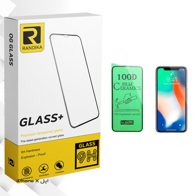 محافظ صفحه نمایش سرامیکی راندیکا مدل GLD مناسب برای گوشی موبایل اپل iPhone X