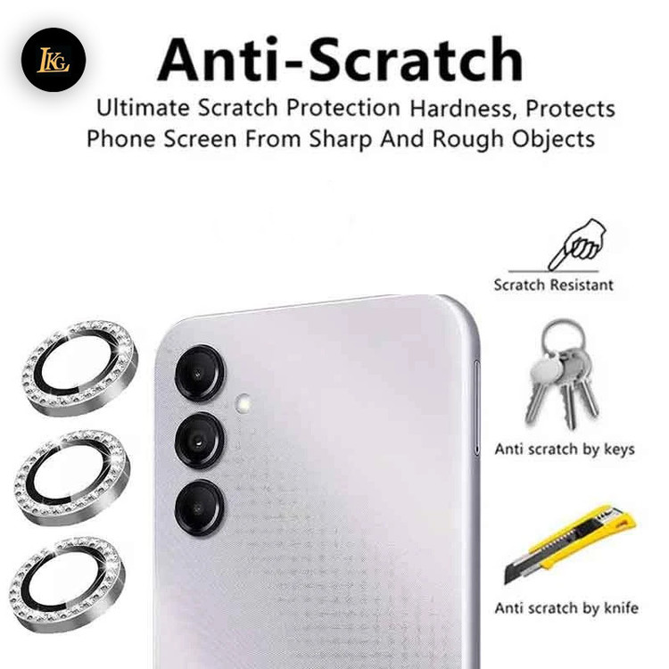 محافظ لنز دوربین ال کا جی مدل نگین دار مناسب برای گوشی موبایل شیائومی Poco X7 Pro 5G