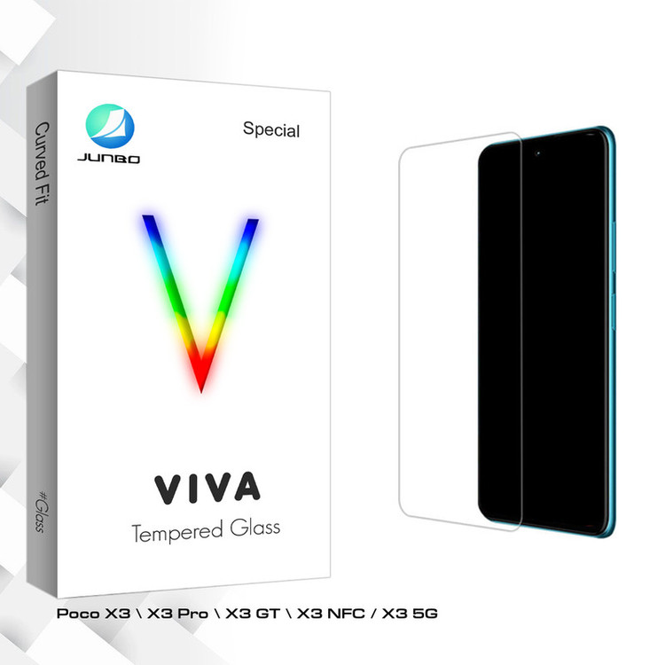 محافظ صفحه نمایش شیشه ای جانبو مدل Viva Glass MIX مناسب برای گوشی موبایل شیائومی Poco X3 \ X3 Pro \ X3 GT \ X3 NFC / X3 5G