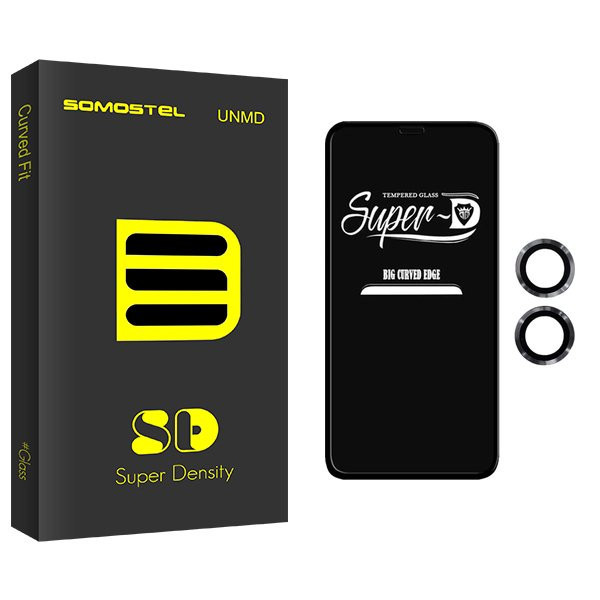 محافظ صفحه نمایش سوماستل مدل SD SuperD مناسب برای گوشی موبایل اپل iPhone 11 به همراه محافظ لنز گوشی