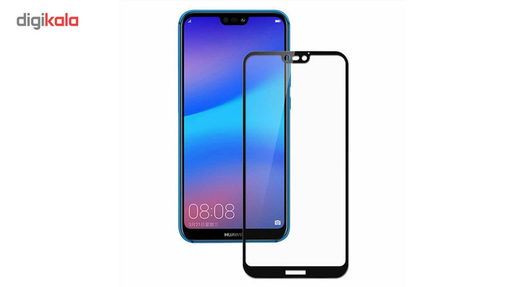 محافظ صفحه نمایش شیشه ای تمام چسب مدل Full Glue مناسب برای گوشی هوآوی Nova 3E / P20 Lite