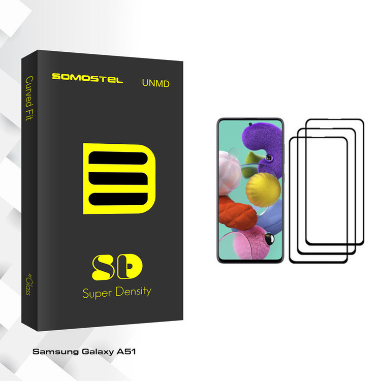 محافظ صفحه نمایش سوماستل مدل Sd Glass مناسب برای گوشی موبایل سامسونگ Galaxy A51 بسته سه عددی