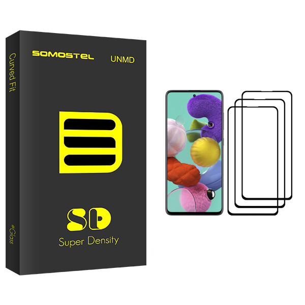محافظ صفحه نمایش سوماستل مدل Sd Glass مناسب برای گوشی موبایل سامسونگ Galaxy A51 بسته سه عددی