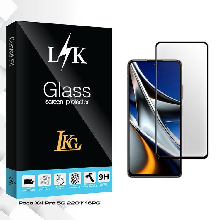 محافظ صفحه نمایش سرامیکی ال کا جی مدل LK Glass مناسب برای گوشی موبایل شیائومی Poco X4 Pro 5G 2201116PG