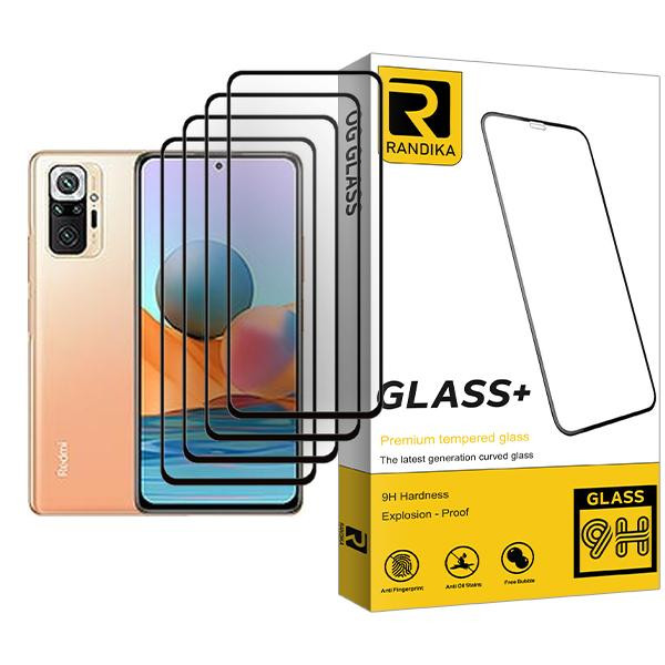 محافظ صفحه نمایش راندیکا مدل Randika Glass MIX004 مناسب برای گوشی موبایل شیائومی Redmi Note 10 Pro Max بسته چهار عددی