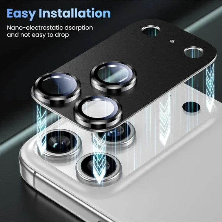 محافظ لنز دوربین فلزی آتوچبو مدل fULL 3D مناسب برای گوشی موبایل اپل iPhone 17 Pro Max