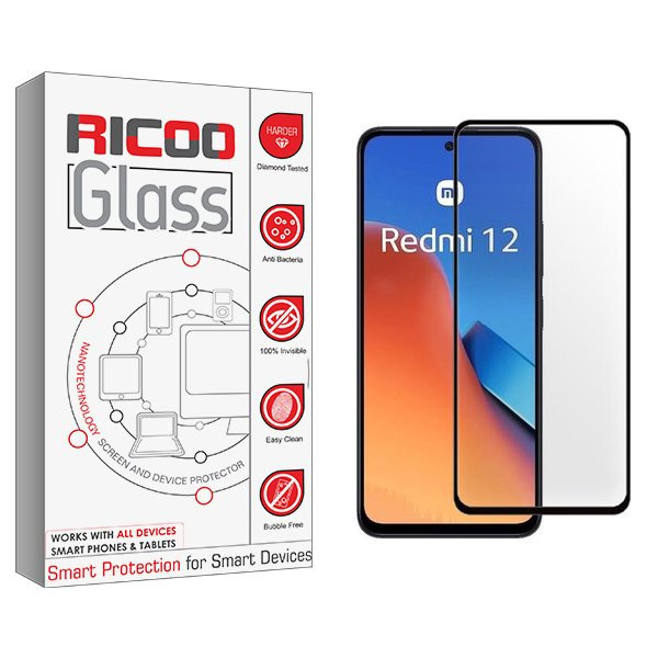 محافظ صفحه نمایش شیشه ای ریکو مدل RiC2 مناسب برای گوشی موبایل شیائومی Redmi 12