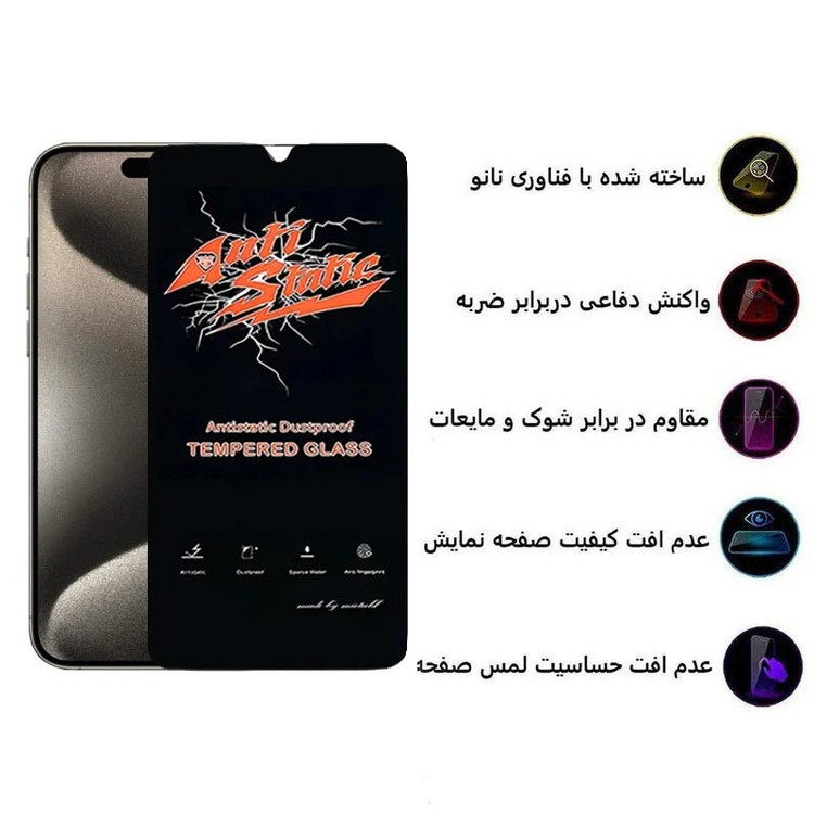 محافظ صفحه نمایش ال کا جی مدل Antistatic مناسب برای گوشی ردمی 15C 5G