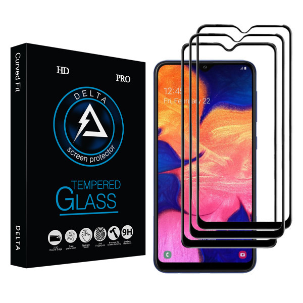 محافظ صفحه نمایش سرامیکی دلتا مدل Fit مناسب برای گوشی موبایل سامسونگ Galaxy A10S بسته سه عددی