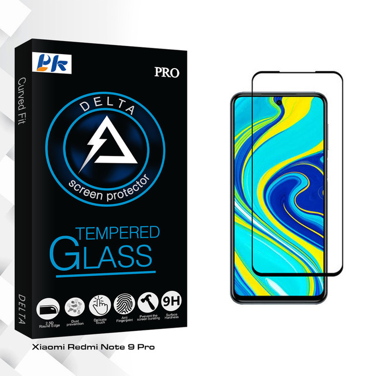 محافظ صفحه نمایش سرامیکی پی کی مدل Delta Glass مناسب برای گوشی موبایل شیائومی Redmi Note 9 Pro