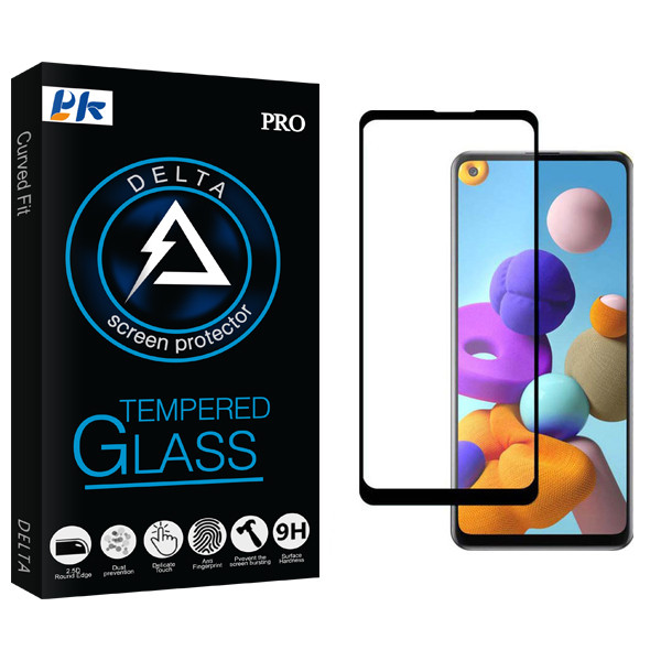 محافظ صفحه نمایش پی کی مدل Delta Glass مناسب برای گوشی موبایل سامسونگ Galaxy A21s