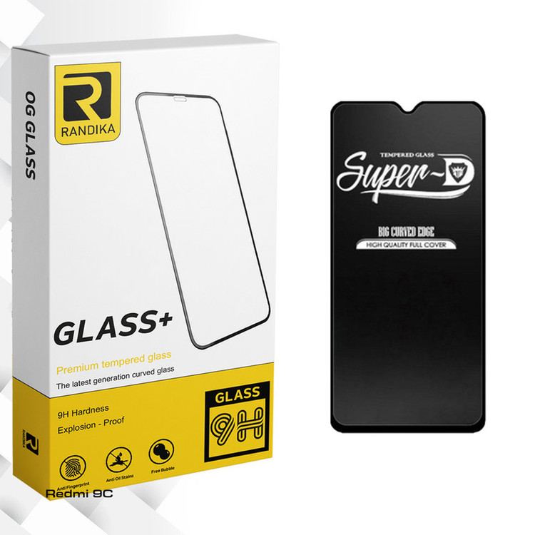 محافظ صفحه نمایش شیشه ای راندیکا مدل Glass Super-D مناسب برای گوشی موبایل شیائومی Redmi 9C