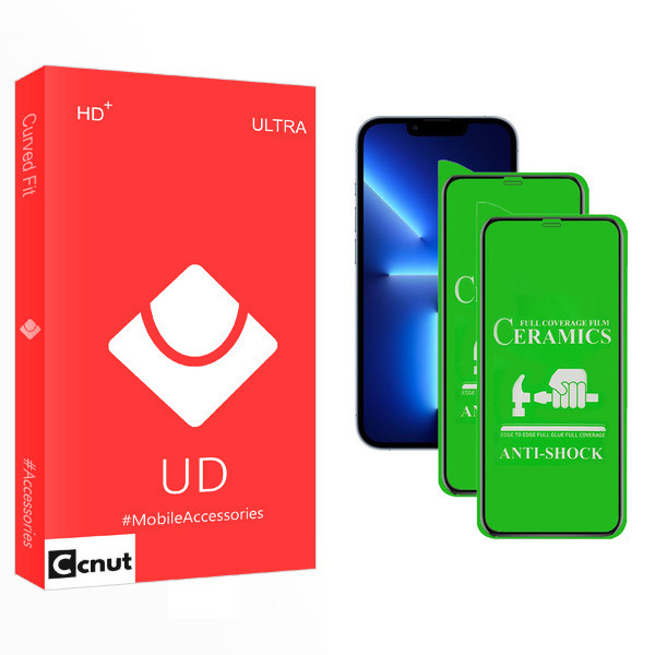 محافظ صفحه نمایش سرامیکی کوکونات مدل UD GLASS مناسب برای گوشی موبایل اپل iPhone 13 Pro بسته دو عددی