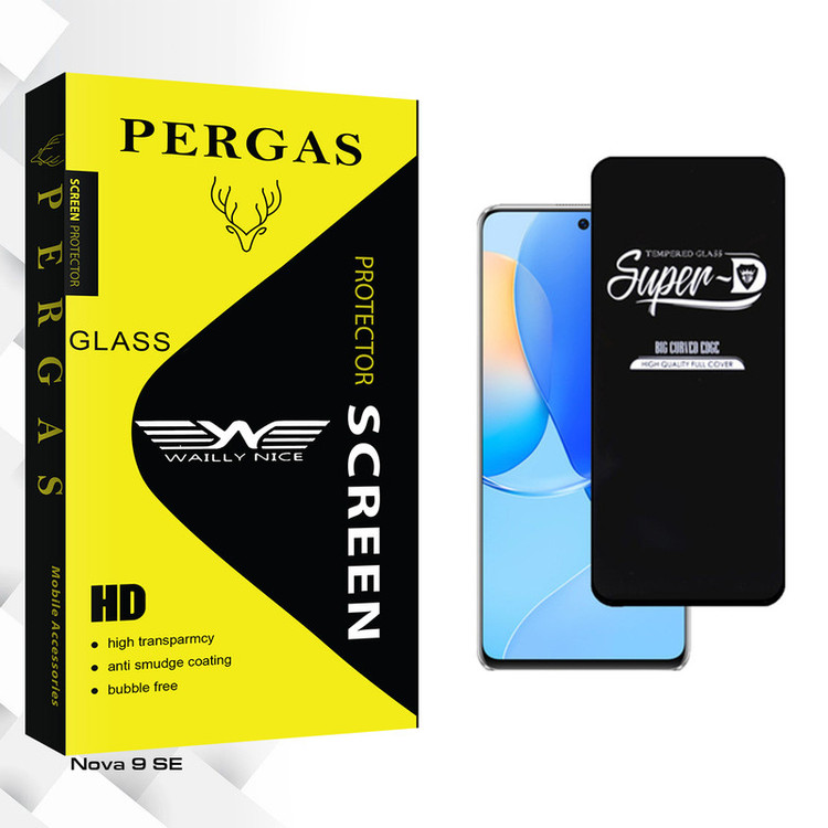 محافظ صفحه نمایش شیشه ای وایلی نایس مدل Pergas Glass Super D مناسب برای گوشی موبایل هوآوی Nova 9 SE