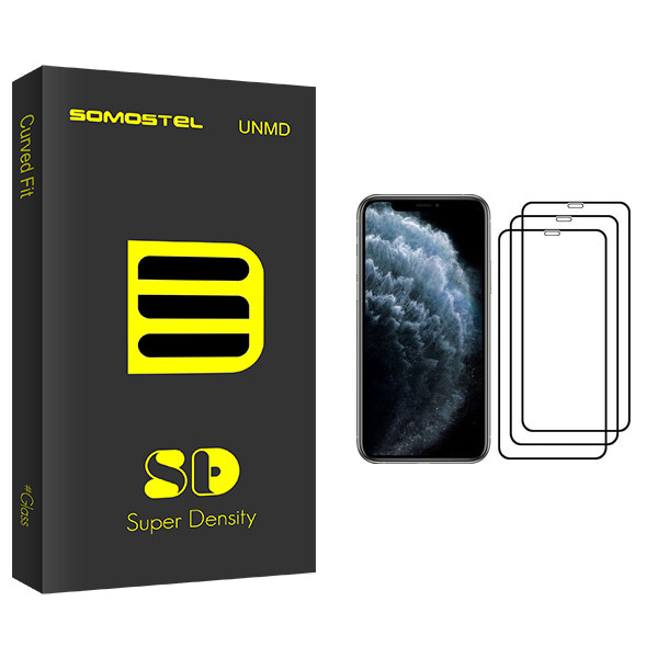 محافظ صفحه نمایش سوماستل مدل SD Glass مناسب برای گوشی موبایل اپل iPhone 11 Pro بسته سه عددی
