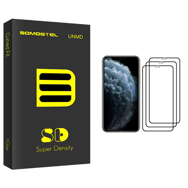 محافظ صفحه نمایش سوماستل مدل SD Glass مناسب برای گوشی موبایل اپل iPhone 11 Pro بسته سه عددی
