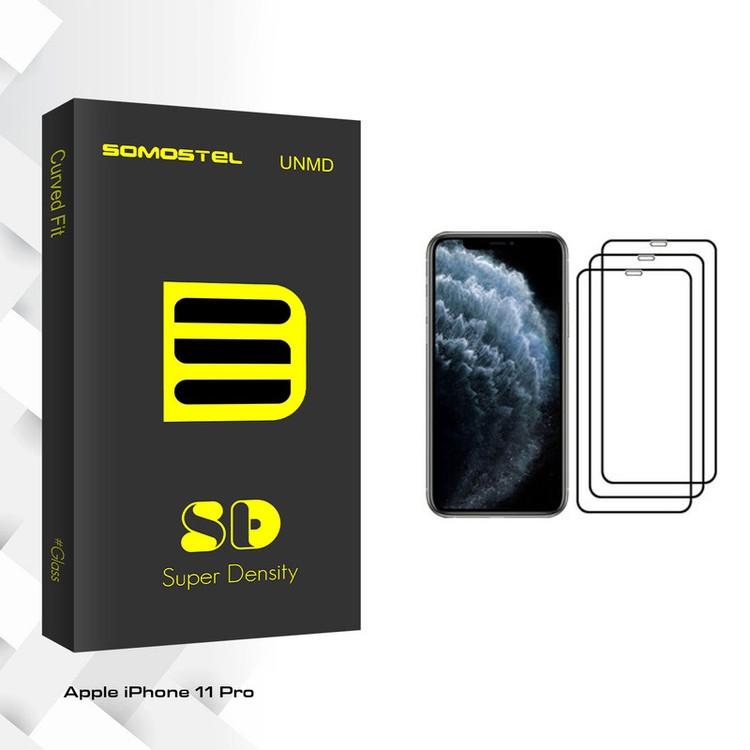 محافظ صفحه نمایش سوماستل مدل SD Glass مناسب برای گوشی موبایل اپل iPhone 11 Pro بسته سه عددی