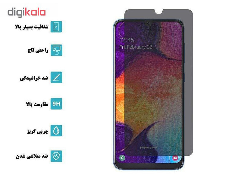 محافظ صفحه نمایش حریم شخصی گودزیلا مدل GGPS مناسب برای گوشی موبایل سامسونگ Galaxy A10s