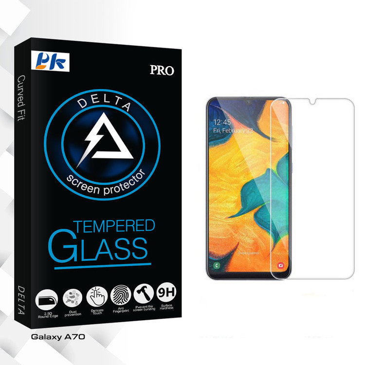 محافظ صفحه نمایش شیشه ای پی کی مدل Delta Glass مناسب برای گوشی موبایل سامسونگ Galaxy A70