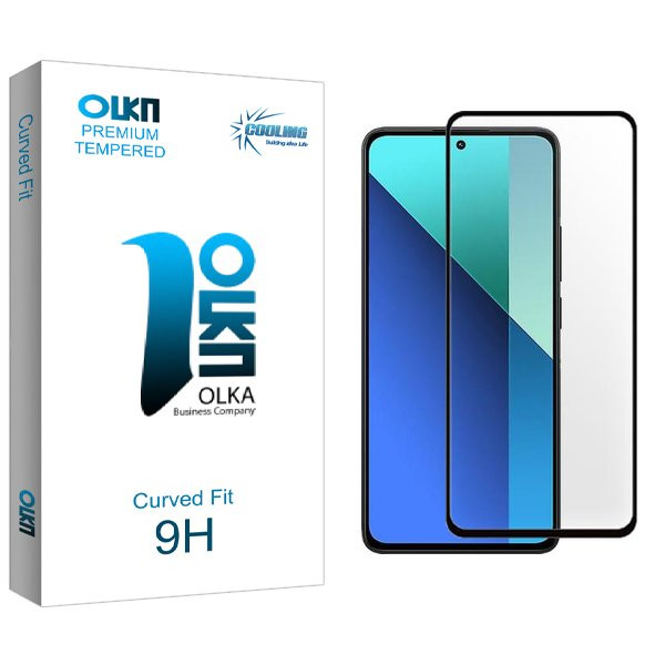 محافظ صفحه نمایش شیشه ای کولینگ مدل Olka FullGlue مناسب برای گوشی موبایل شیائومی Redmi Note 13 Pro 5G