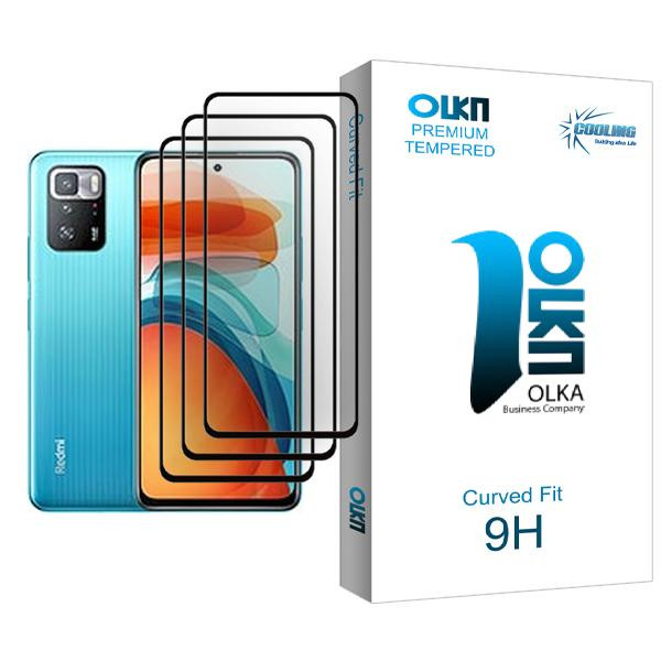 محافظ صفحه نمایش کولینگ مدل Olka Glass MIX003 مناسب برای گوشی موبایل شیائومی Poco X3 GT بسته سه عددی