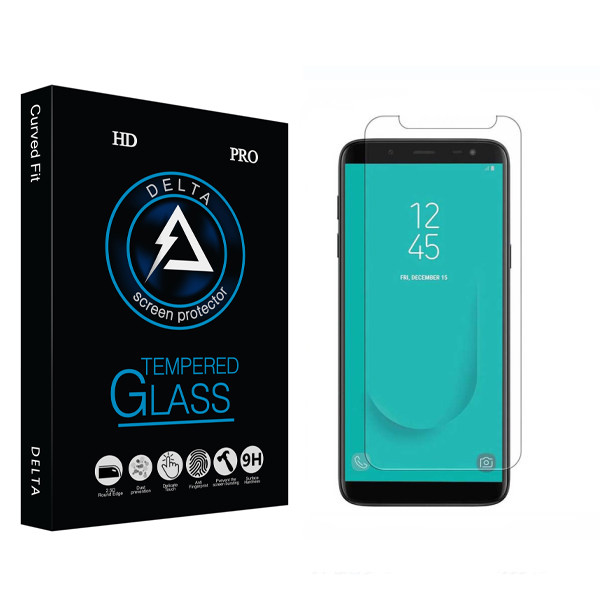 محافظ صفحه نمایش شیشه ای دلتا مدل HD مناسب برای گوشی موبایل سامسونگ Galaxy J6 Plus