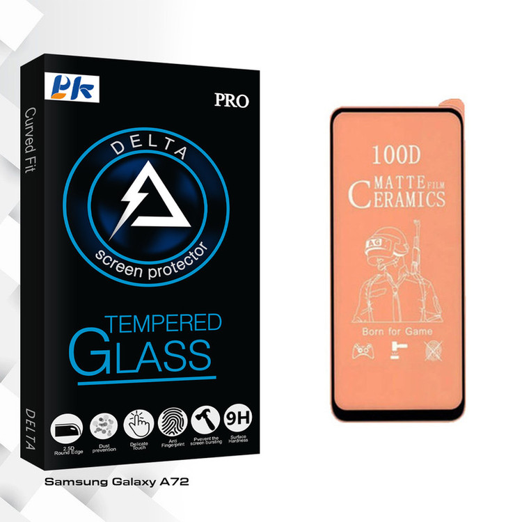 محافظ صفحه نمایش سرامیکی پی کی مدل Delta Glass مناسب برای گوشی موبایل سامسونگ Galaxy A72