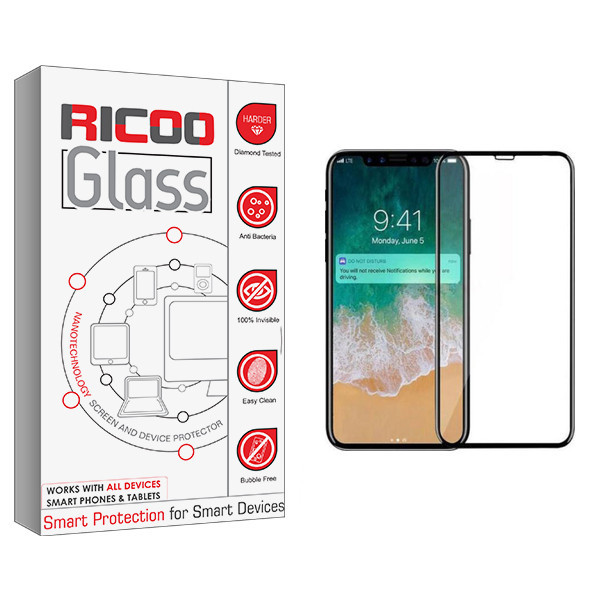 محافظ صفحه نمایش ریکوو مدل +HD مناسب برای گوشی موبایل اپل iPhone X
