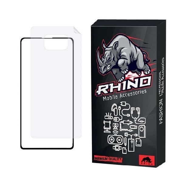 محافظ صفحه نمایش راینو مدل FUL مناسب برای گوشی موبایل شیائومی POCO X3 به همراه محافظ پشت گوشی
