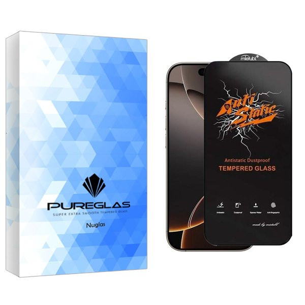 محافظ صفحه نمایش پیور گلس مدل NueGlasnewpkg Antistatic مناسب برای گوشی موبایل اپل iPhone 16 Pro