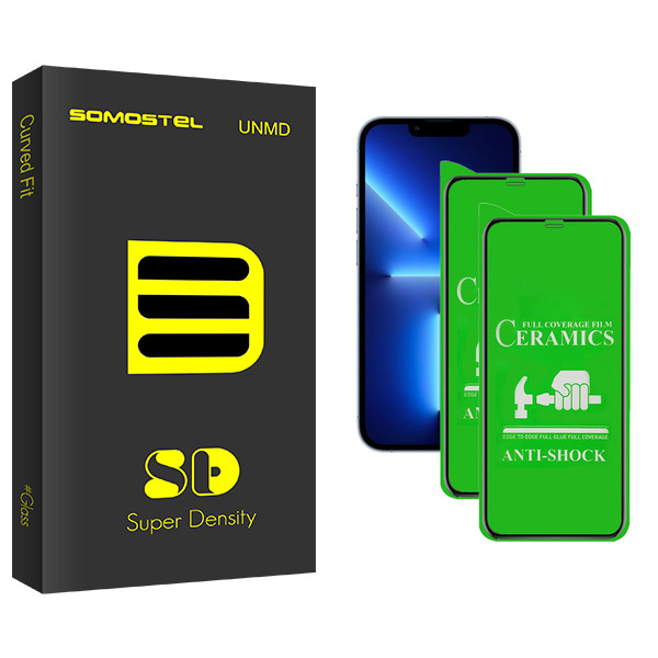 محافظ صفحه نمایش سرامیکی سوماستل مدل SD Pro مناسب برای گوشی موبایل اپل iPhone 13 بسته دو عددی