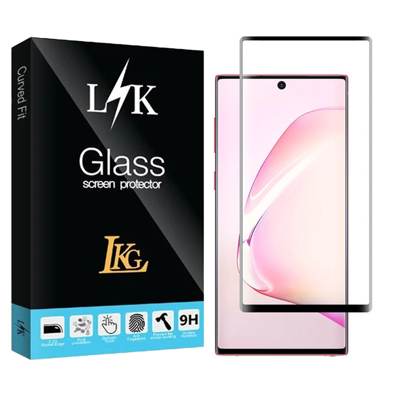 محافظ صفحه نمایش ال کا جی مدل فول چسب مناسب برای گوشی موبایل سامسونگ Galaxy Note 10 Plus 4G