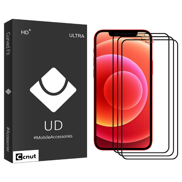 محافظ صفحه نمایشی کوکونات مدل UD Black مناسب برای گوشی موبایل اپل Iphone 12mini بسته سه عددی