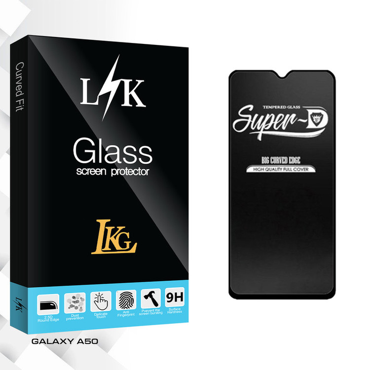 محافظ صفحه نمایش شیشه ای ال کا جی مدل LK Glass Super-D مناسب برای گوشی موبایل سامسونگ GALAXY A50