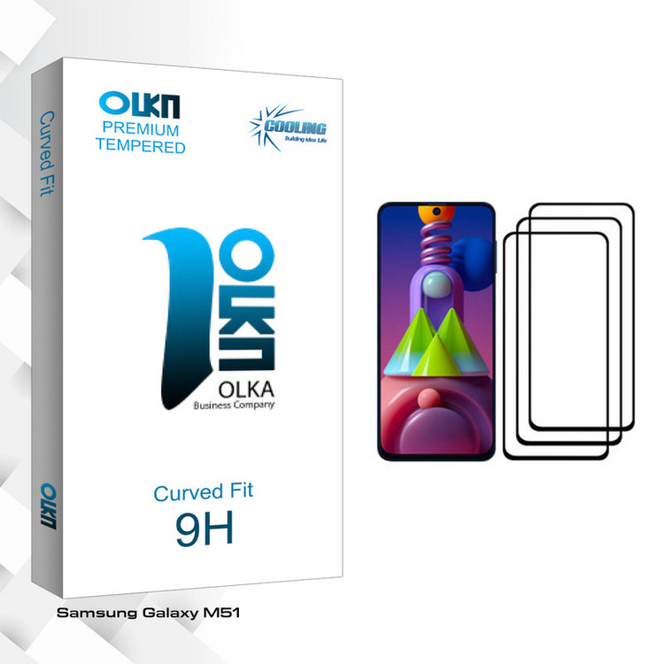 محافظ صفحه نمایش کولینگ مدل Olka glass مناسب برای گوشی موبایل سامسونگ Galaxy M51 بسته سه عددی