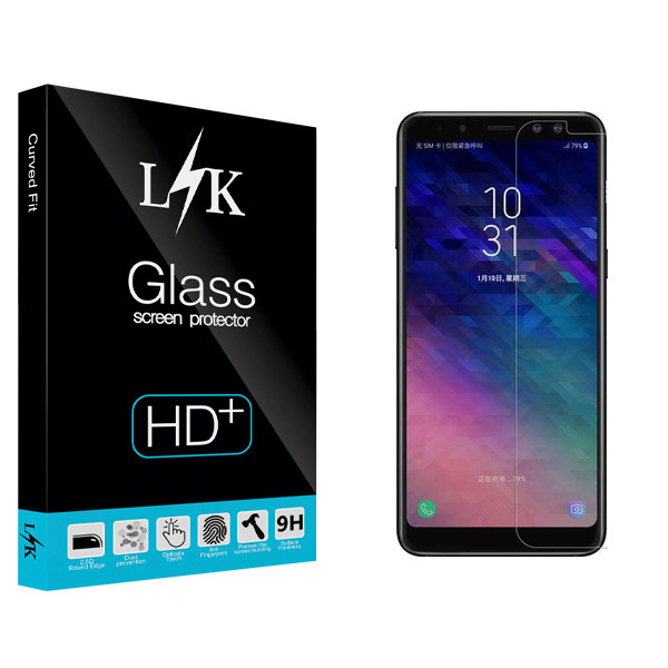 محافظ صفحه نمایش تمپرد ال کی مدل Hard glass مناسب برای گوشی موبایل سامسونگ Galaxy A6/A6 Plus