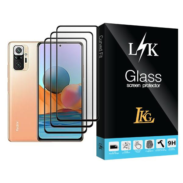 محافظ صفحه نمایش ال کا جی مدل LK Glass MIX003 مناسب برای گوشی موبایل شیائومی Redmi Note 10 Pro Max بسته سه عددی