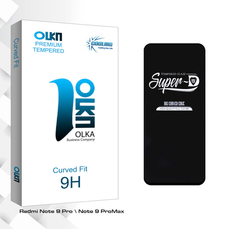 محافظ صفحه نمایش شیشه ای کولینگ مدل Olka Glass Sup-D مناسب برای گوشی موبایل شیائومی Redmi Note 9 Pro \ Note 9 ProMax