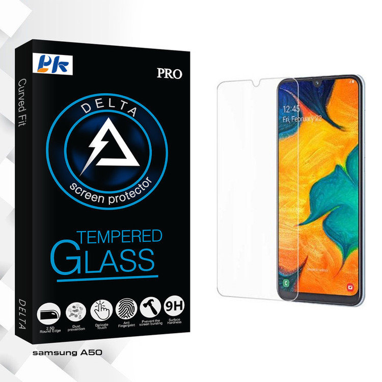 محافظ صفحه نمایش پی کی مدل Delta Glass مناسب برای گوشی موبایل سامسونگ Galaxy A50