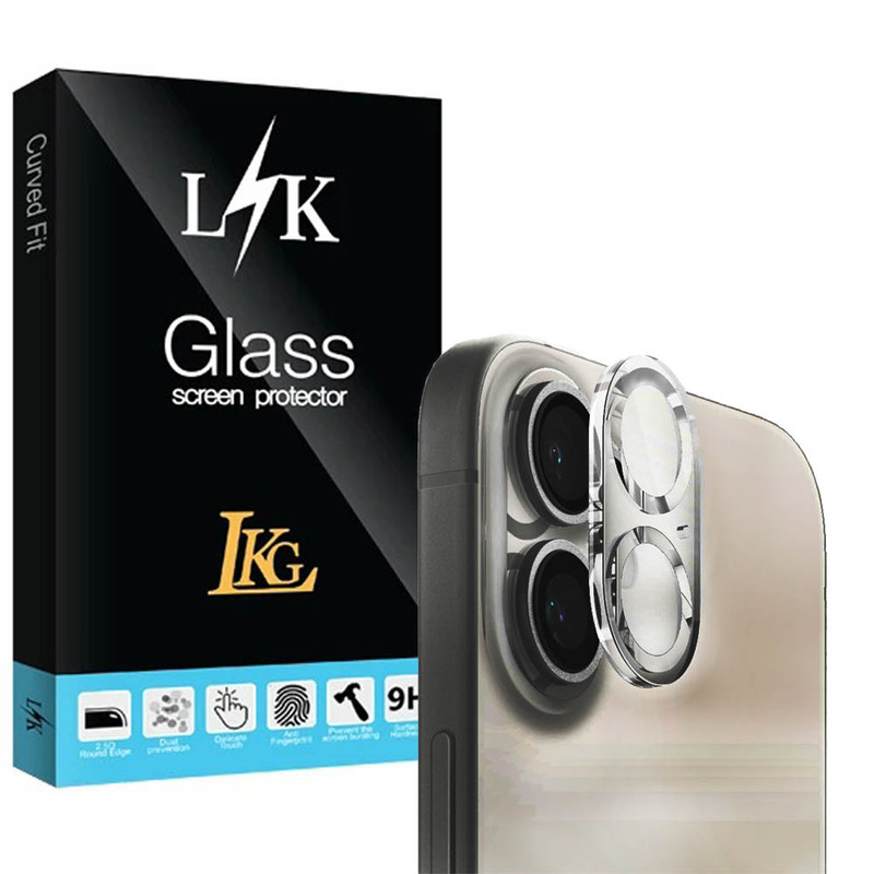 محافظ لنز دوربین شیشه‌ای ال کا جی مدل i17-Clear مناسب برای گوشی موبایل اپل iPhone 17
